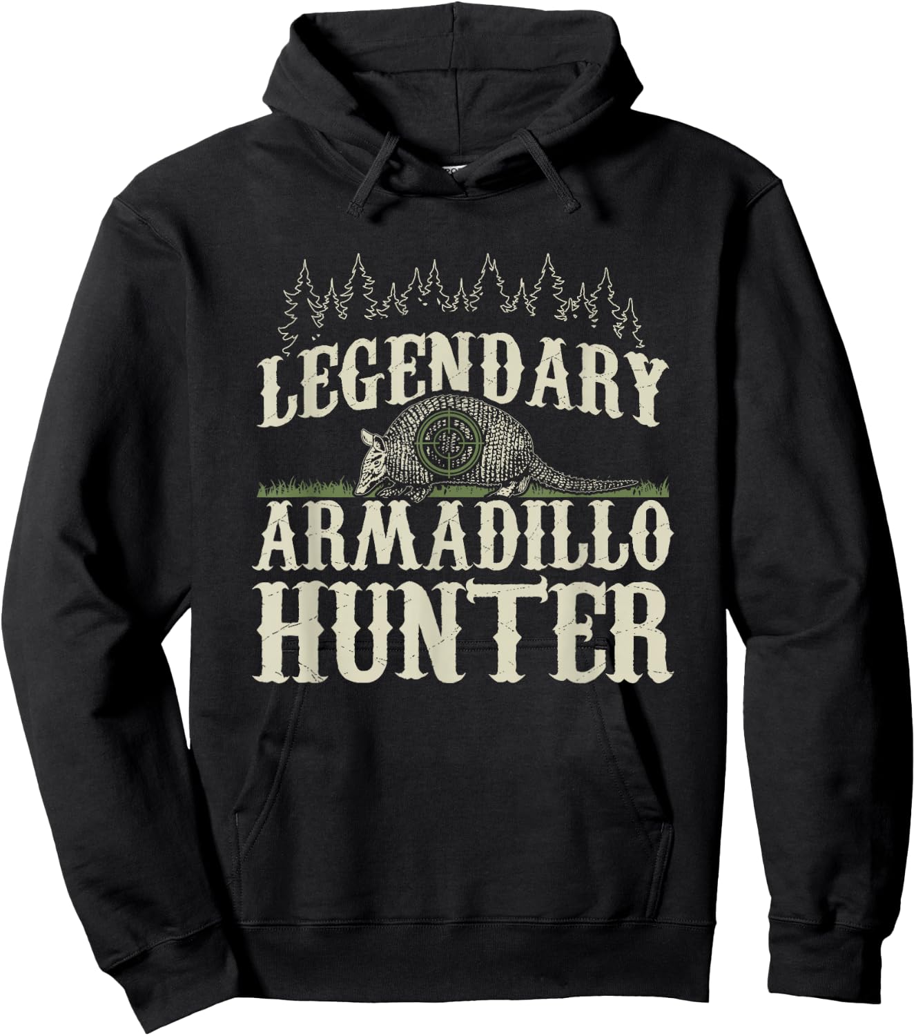 Legendary Armadillo Hunter Hunting Gift Hoodie - Hoodie | Black
