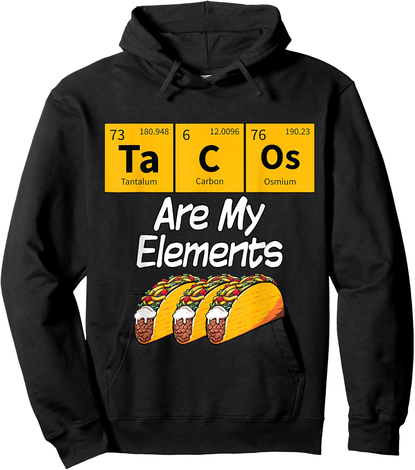Taco Funny Food Science Student Gift Hoodie - Hoodie | Black
