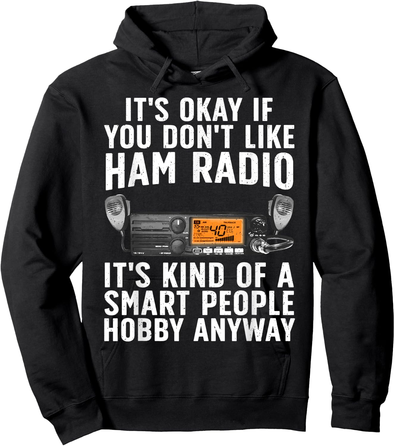 Funny Ham Radio Art Women Ham Operator Amateur Radio Hoodie - Hoodie | Black