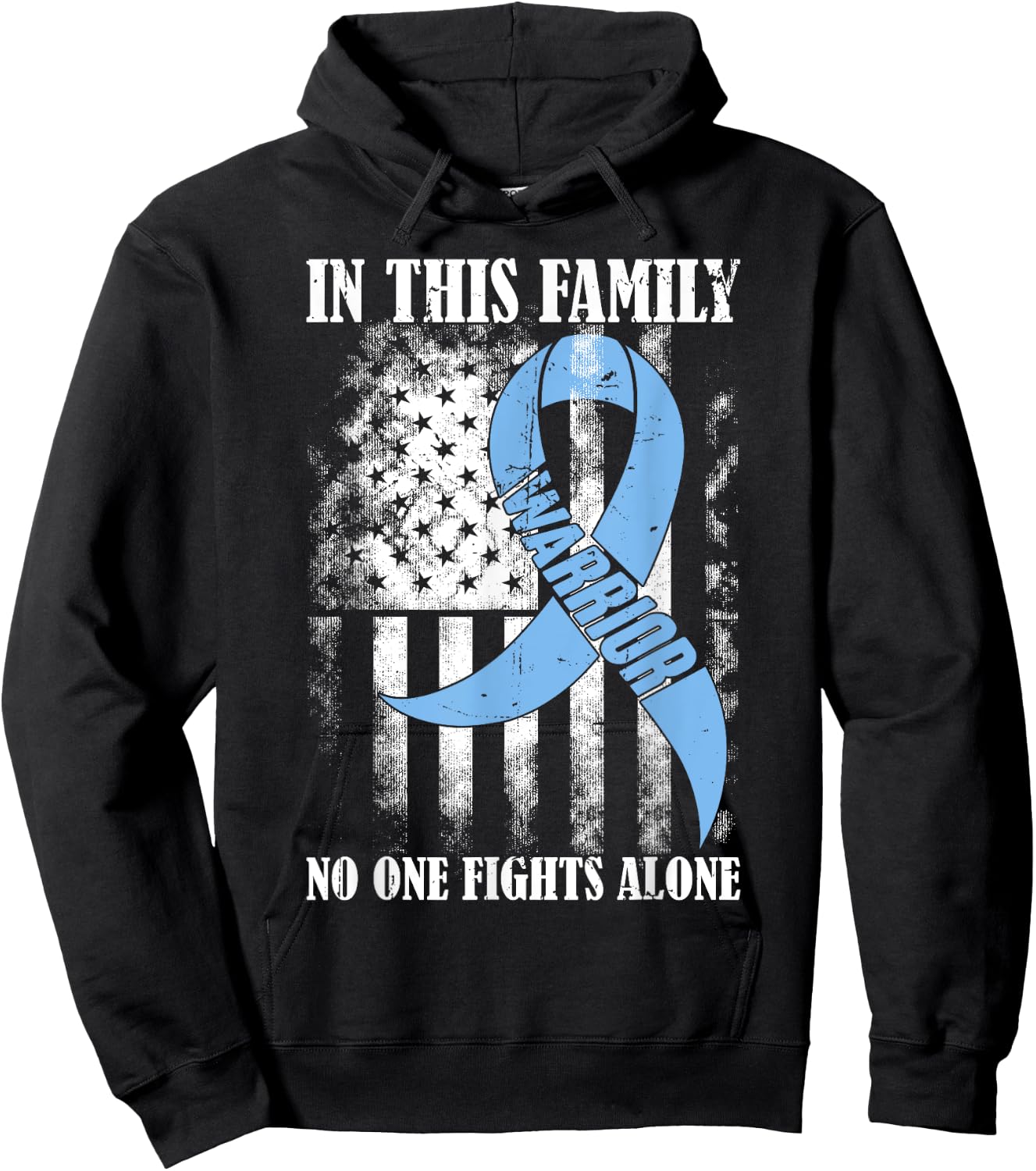 In This Family No One Fight Alone Prostate Cancer Awareness Hoodie - Hoodie | Black