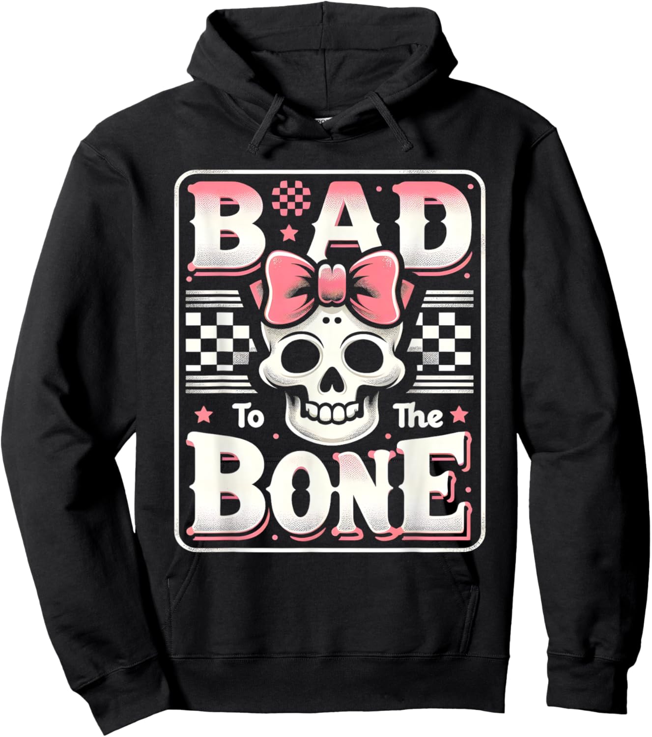 Bad To The Bone Skeleton Halloween TWO Birthday Toddler Kids Hoodie - Hoodie | Black