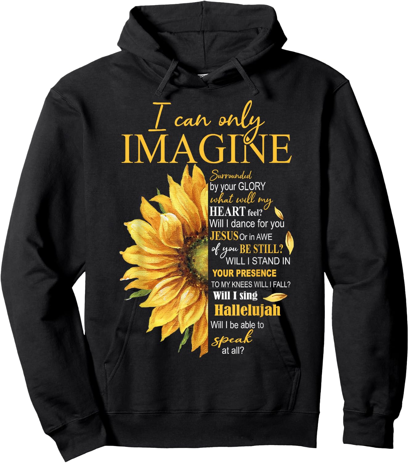 I Only Can Imagine Faith Christian Catholic Jesus God Lover Hoodie - Hoodie | Black