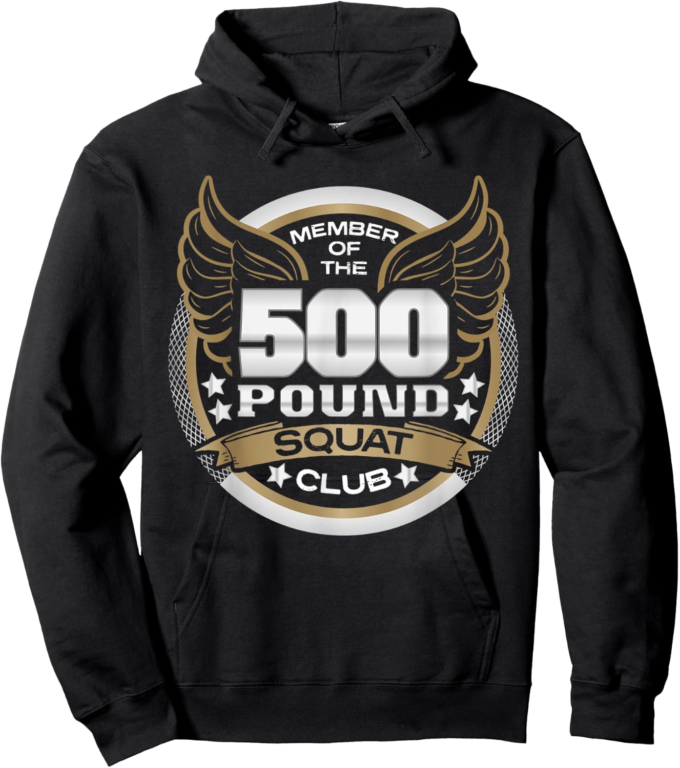 500 Pound Squat Club for Powerlifter Weightlifter Gym Hoodie - Hoodie | Black