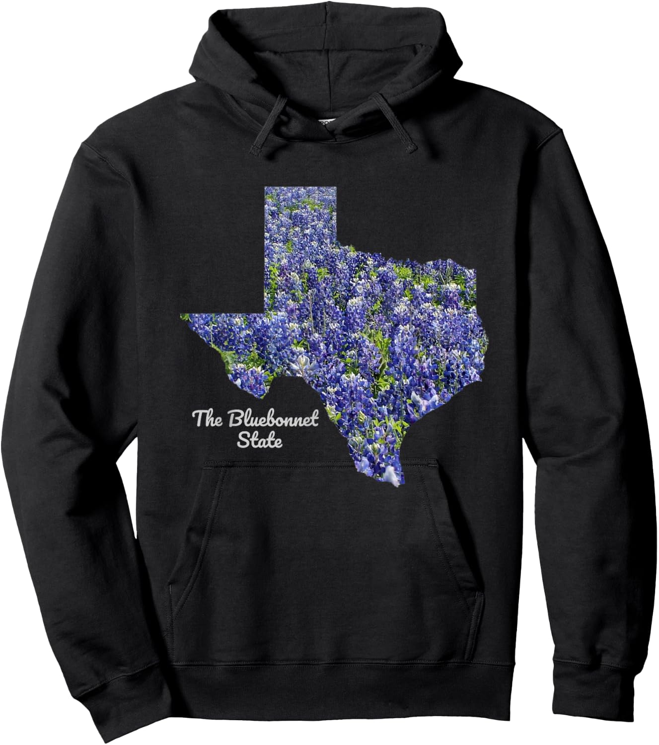 Great State of Texas Bluebonnet Hoodie - Hoodie | Black