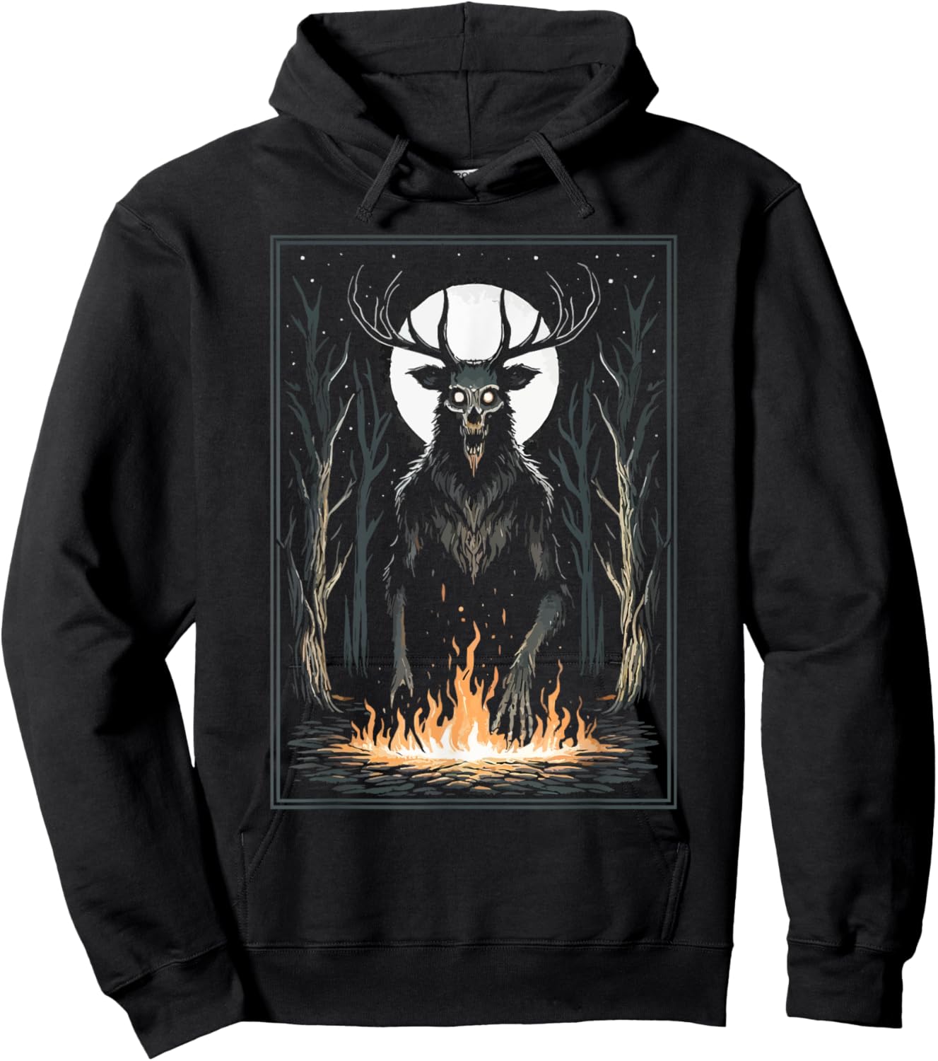 Wendigo Monster Legendary Creature Cryptozoology Cryptid Hoodie - Hoodie | Black