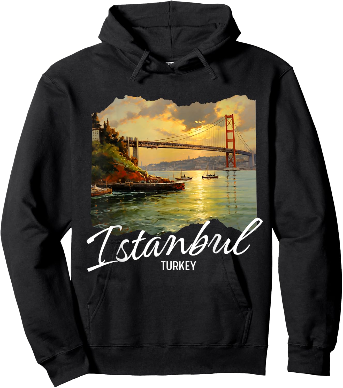 Istanbul Turkey Painting Souvenir Hoodie - Hoodie | Black