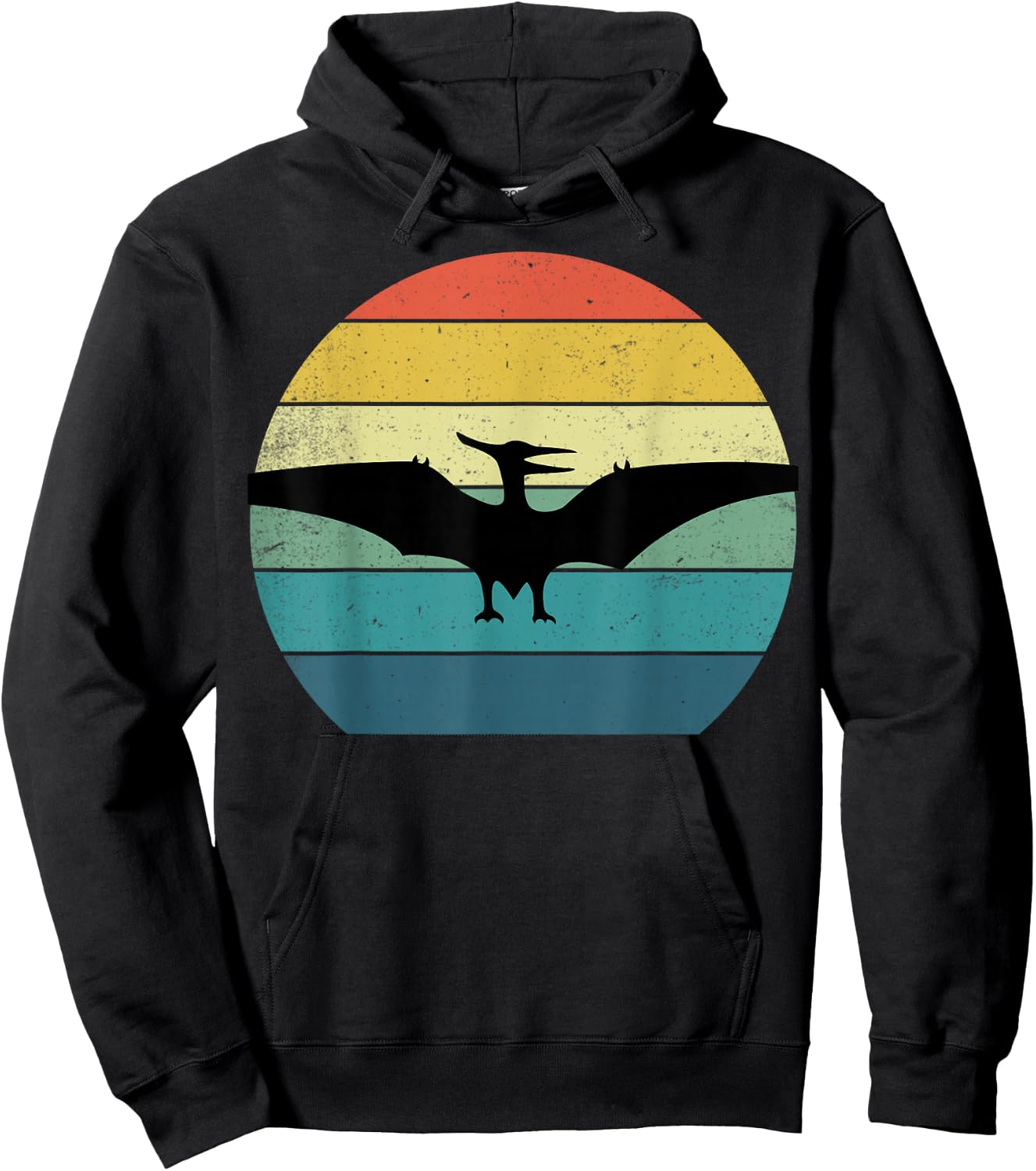 Pteranodon Dinosaur Animal Retro Vintage Aesthetic Hoodie - Hoodie | Black
