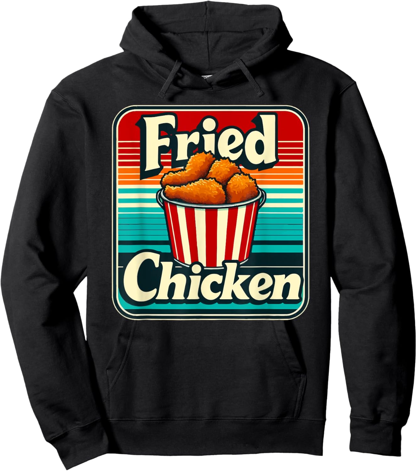 Vintage Fried Chicken Hoodie - Hoodie | Black