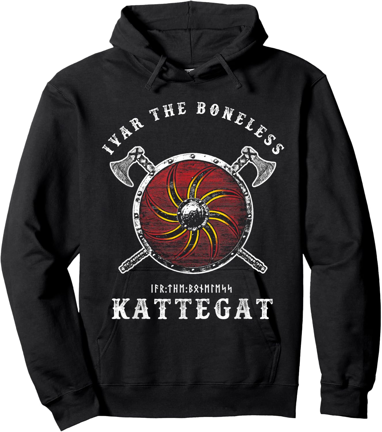 Ivar the Boneless - Kattegat Viking Shield Hoodie - Hoodie | Black