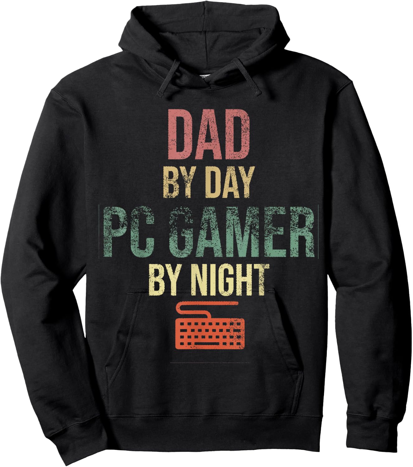 Dad by Day PC Gamer by Night - Gift Gaming Dads Hoodie - Hoodie | Black