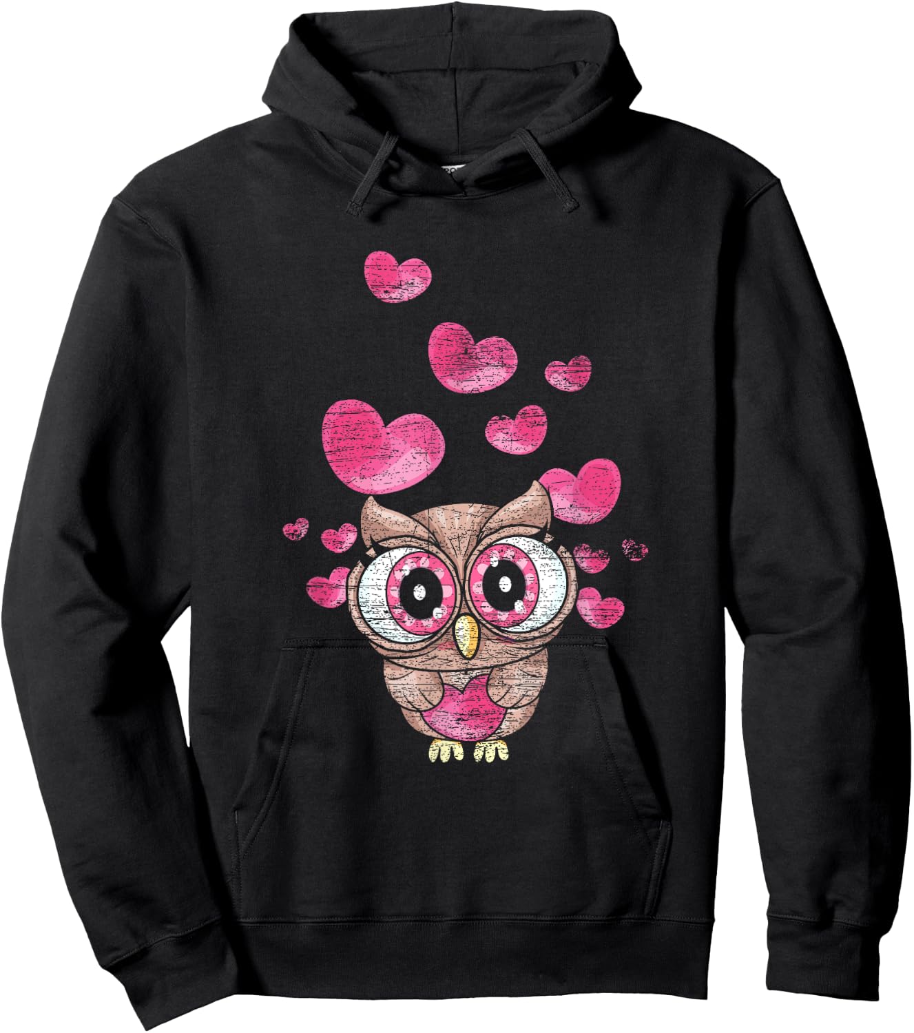 Cute Bird Women Girls Kids Owl Hoodie - Hoodie | Black