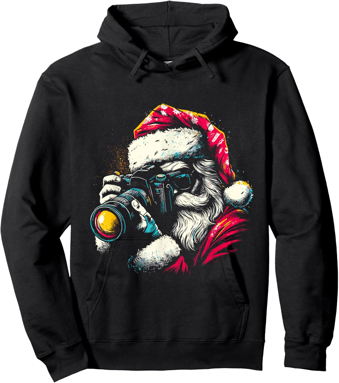 Santa Claus Photographer - Vintage Christmas Costume Lover Hoodie - Hoodie | Black