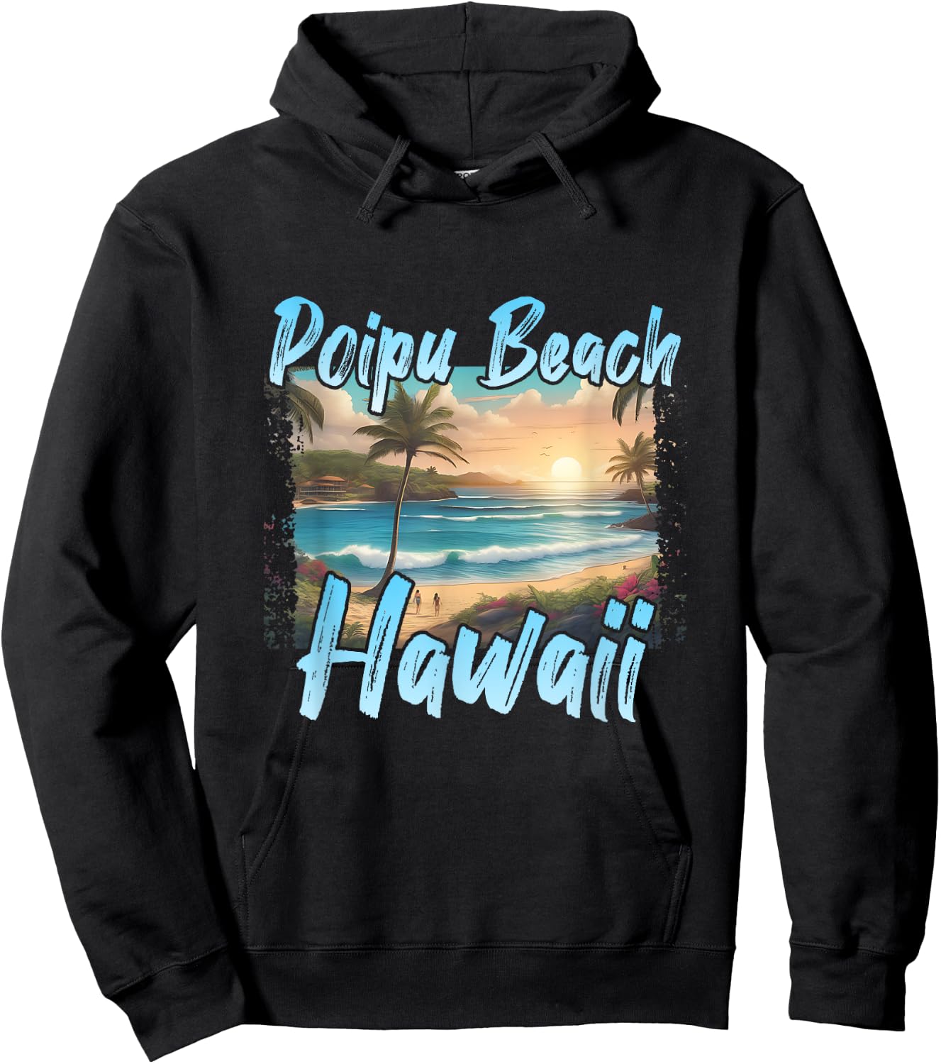 Poipu Beach Sunset Women Kids Hoodie - Hoodie | Black