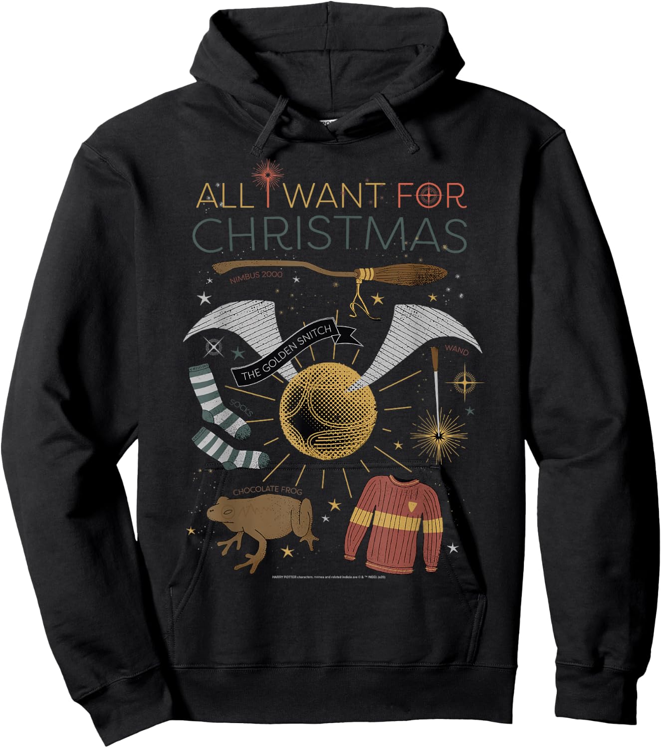 Harry Potter Christmas All I Want For Christmas Accessories Hoodie - Hoodie | Black