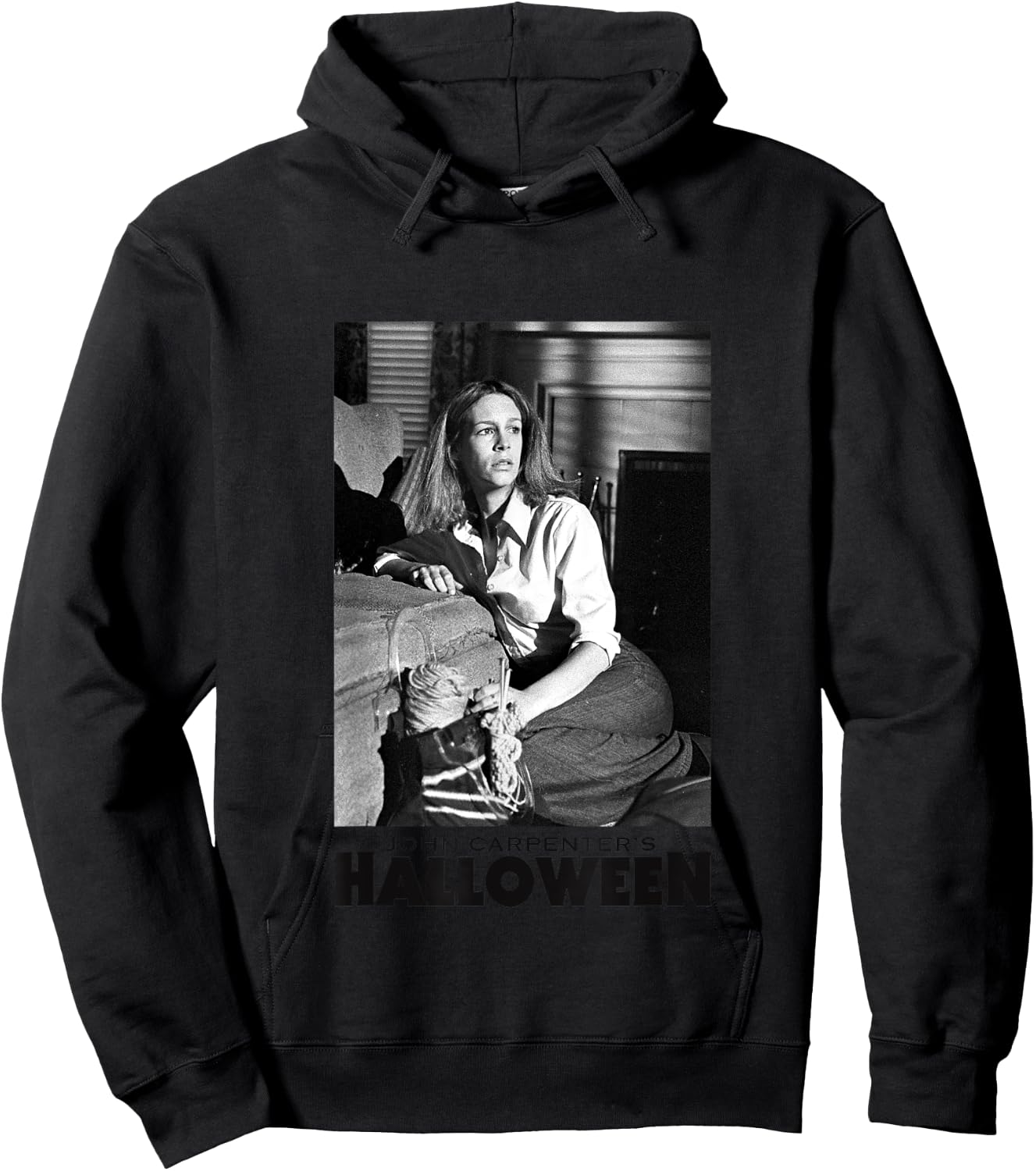 Halloween Laurie Strode Hiding From Michael Hoodie - Hoodie | Black