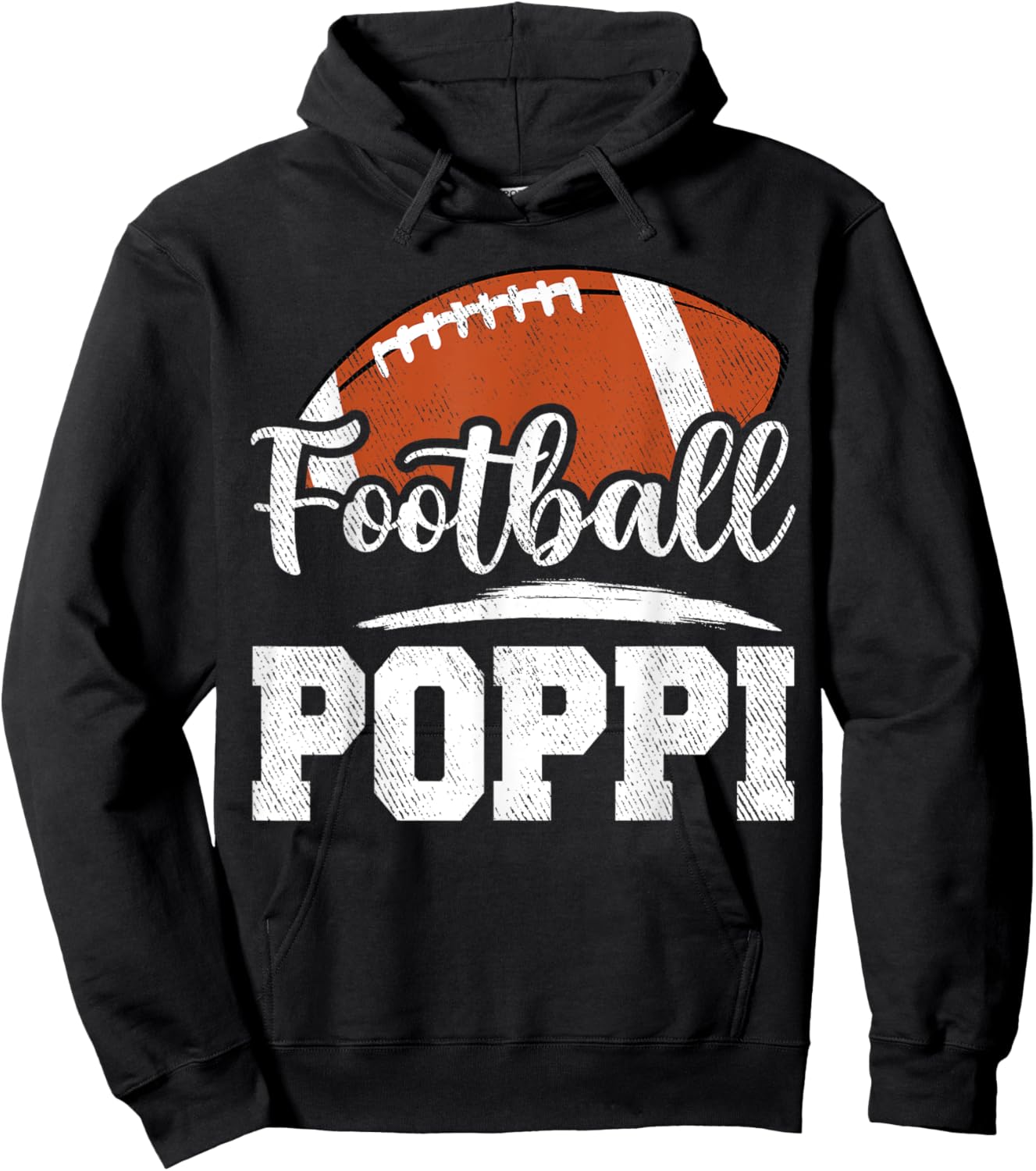 Football Poppi Football Player Game Day Father's Day Hoodie - Hoodie | Black