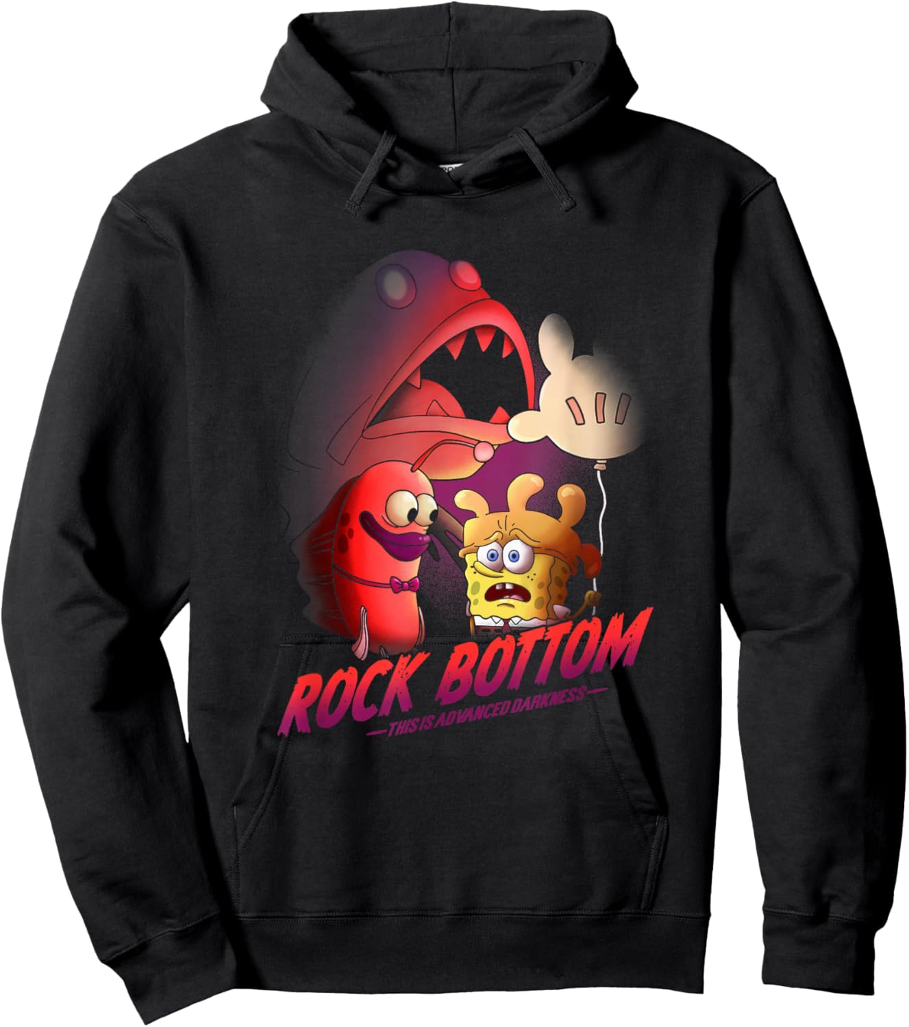 SpongeBob SquarePants Rock Bottom This Is Advanced Darkness Hoodie - Hoodie | Black