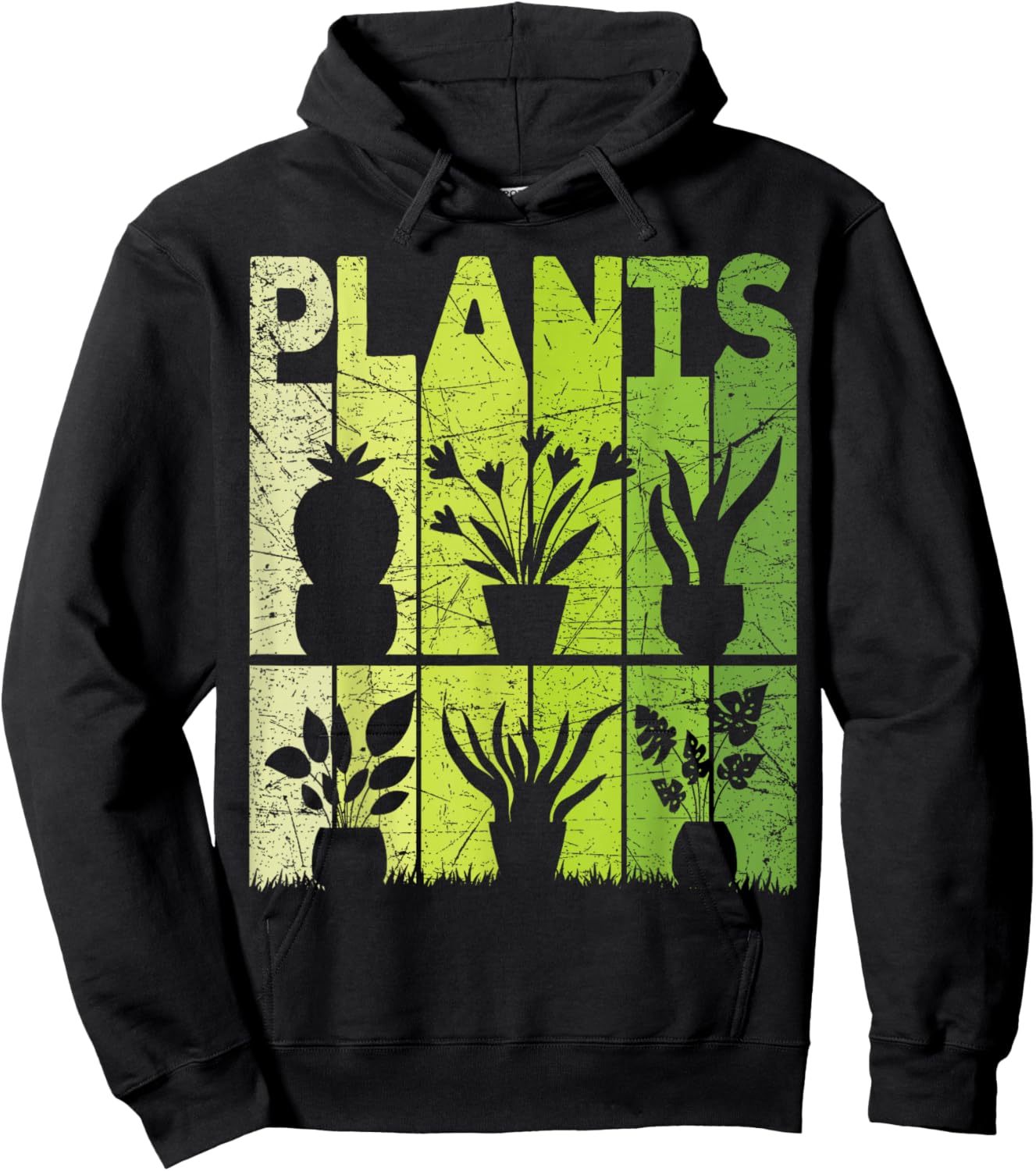 Plants Vintage Gardener Retro Plant Lover Botany Hoodie - Hoodie | Black