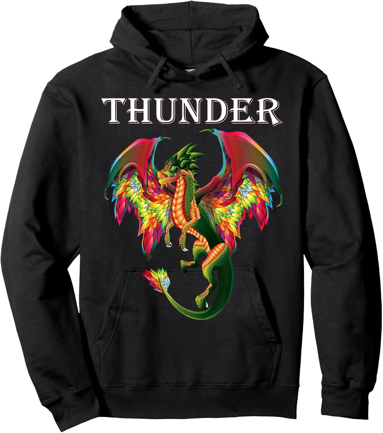 Imagine You Are A Thunder Dragon Breathing Fire With Wings Hoodie - Hoodie | Black