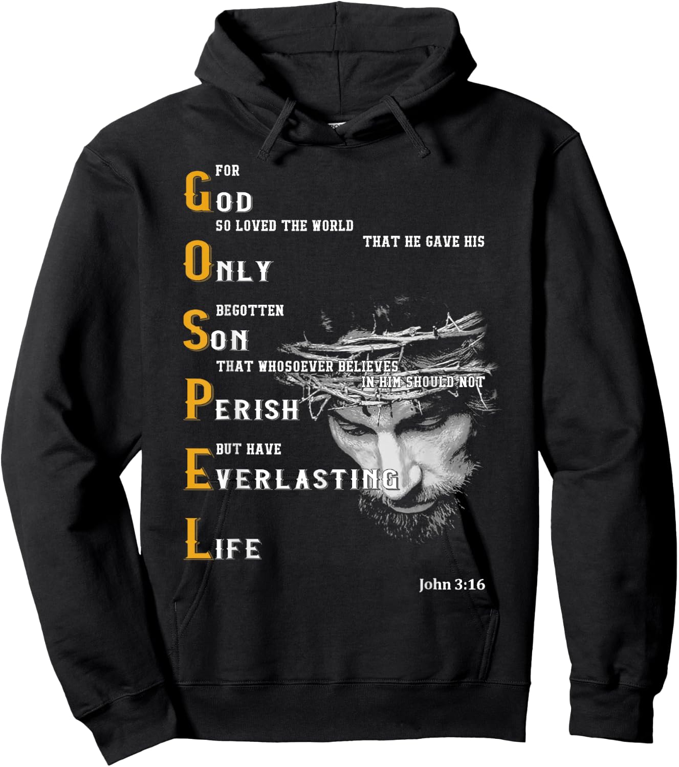 For God So Loved The World Love Jesus Christian Hoodie - Hoodie | Black