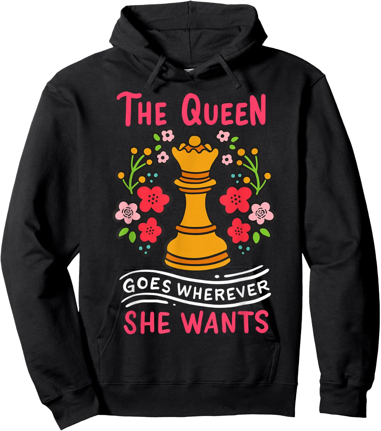 Chess Chessmen Chessboxing Queen Chess Player Gift Small Hoodie - Hoodie | Black