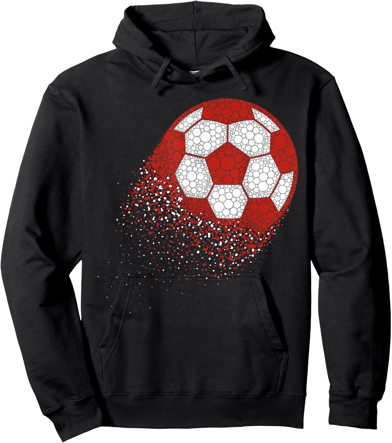 Funny Soccer Ball With Polka Dots Happy Dot Day Boys Kids Hoodie - Hoodie | Black