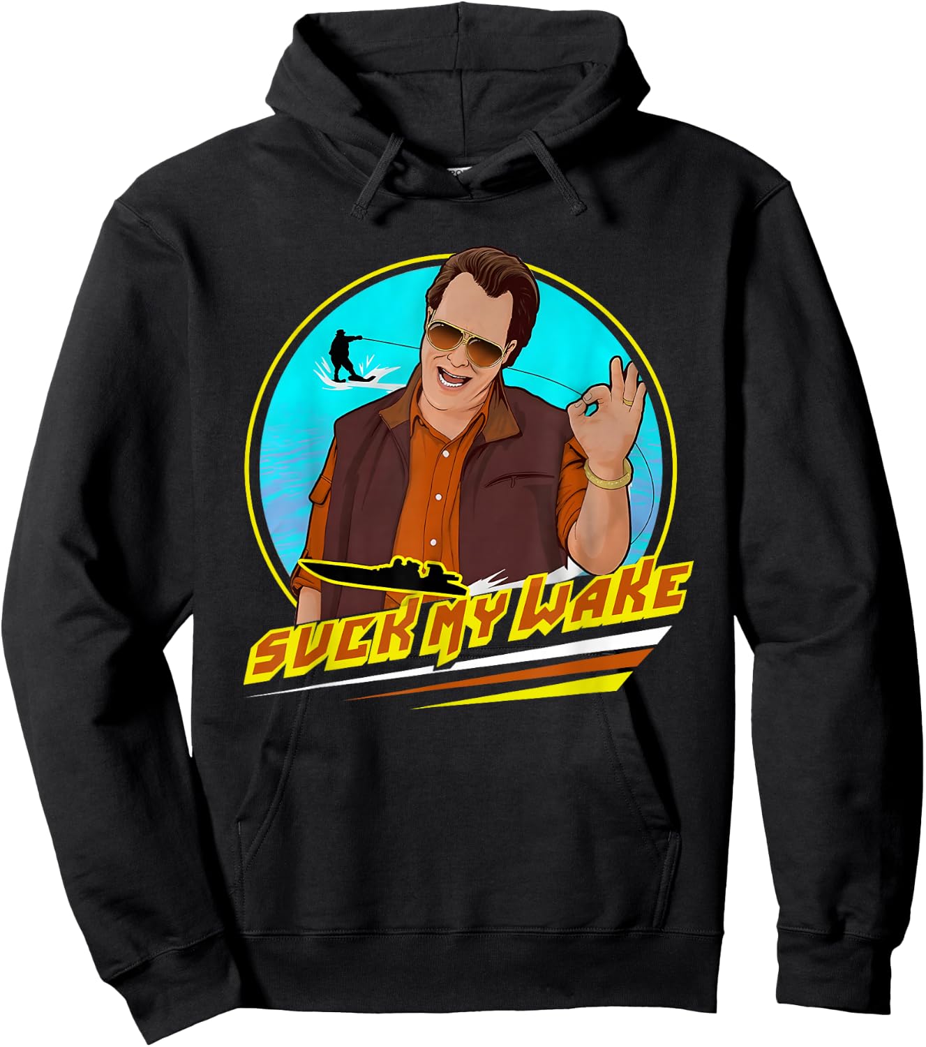 Suck My Wake Outdoors Vintage 70s Great Hoodie - Hoodie | Black