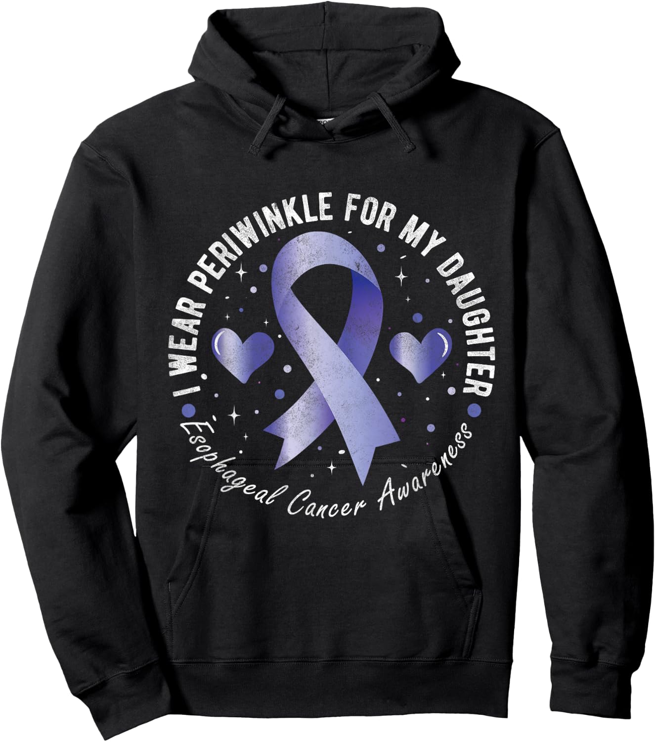 I Wear Periwinkle For My Daughter Esophageal Cancer Hoodie - Hoodie | Black