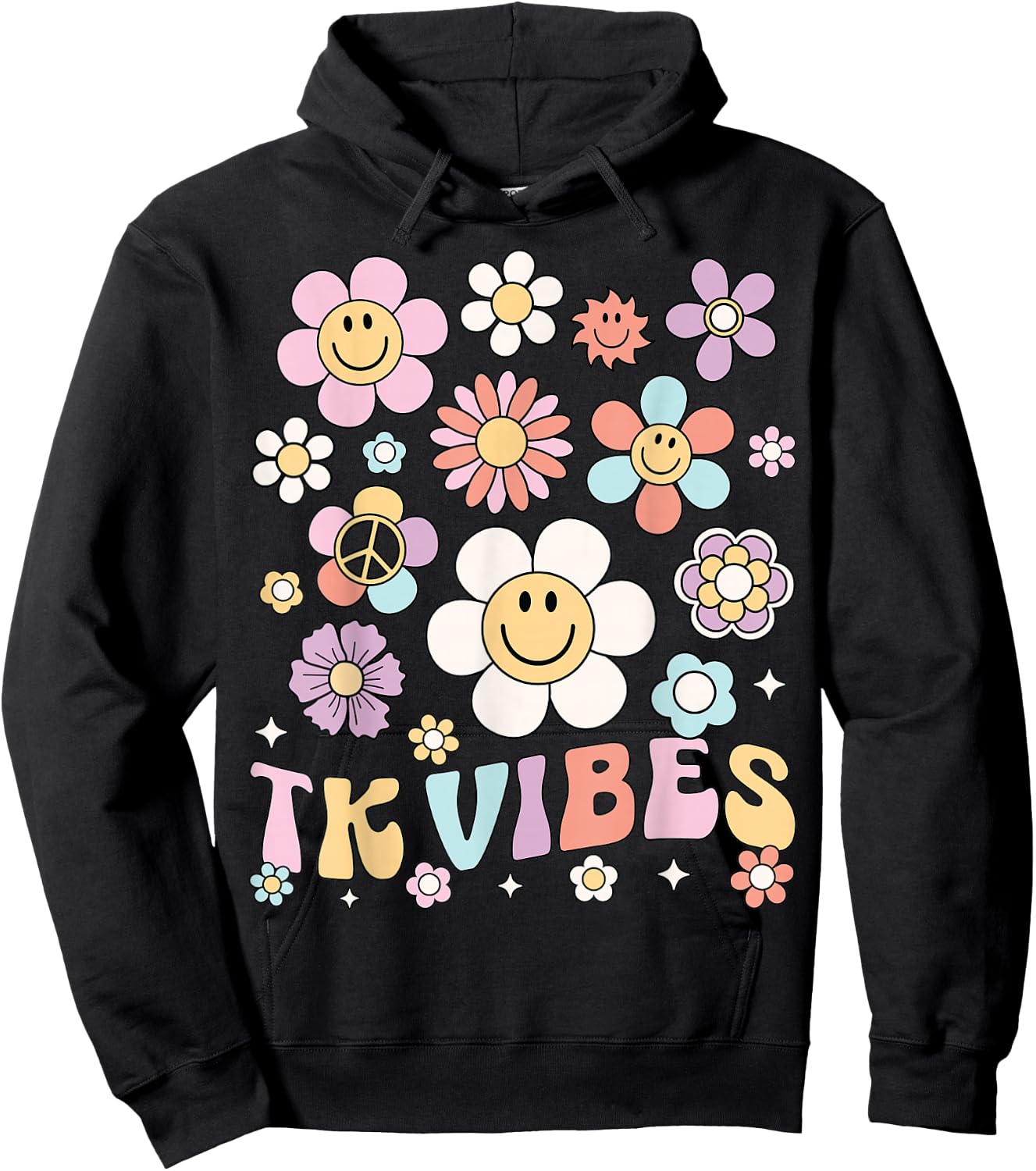 TK Vibes Back to School TK Girl Kid TK Team TK Teacher Women Hoodie - Hoodie | Black