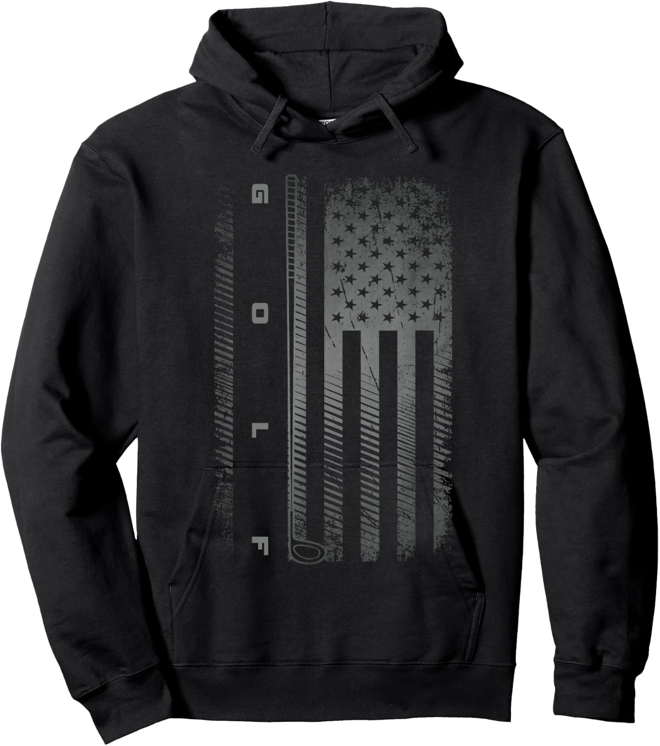 American Flag Golfer Golf Hoodie - Hoodie | Black