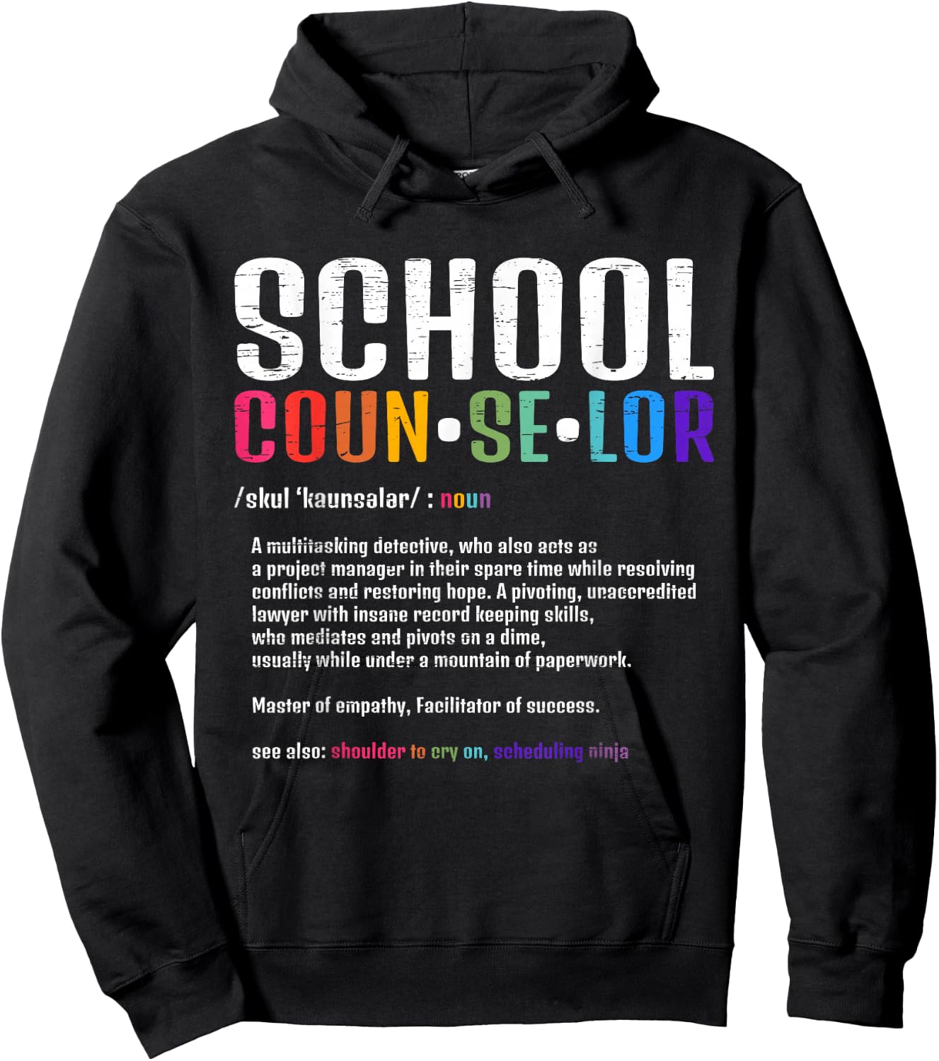 School Counselor for a Men Woman School Counselor Hoodie - Hoodie | Black