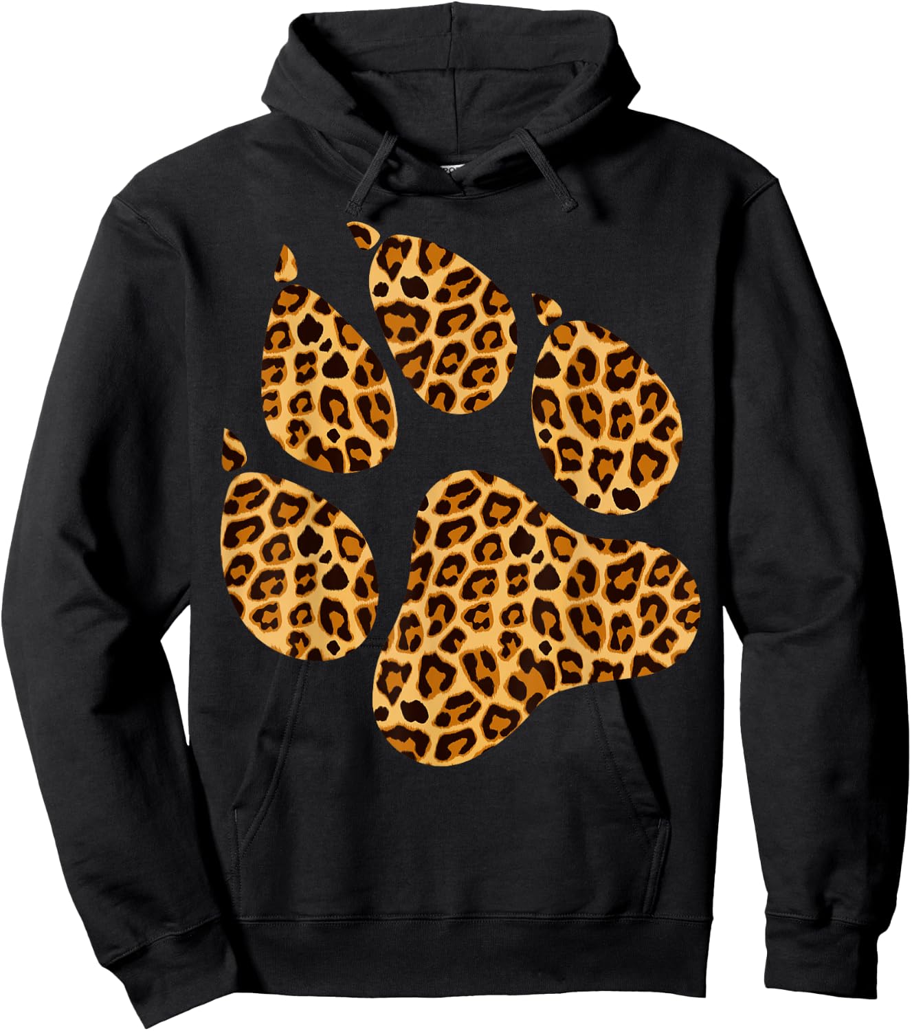 Funny Leopard Print Paw | Cool Cheetah Skin Boys Girls Gift Hoodie - Hoodie | Black