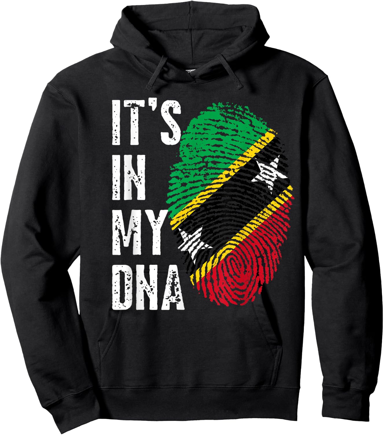 It's in My DNA Proudly Nevisian Kittitian Saint Kitts Nevis Hoodie - Hoodie | Black