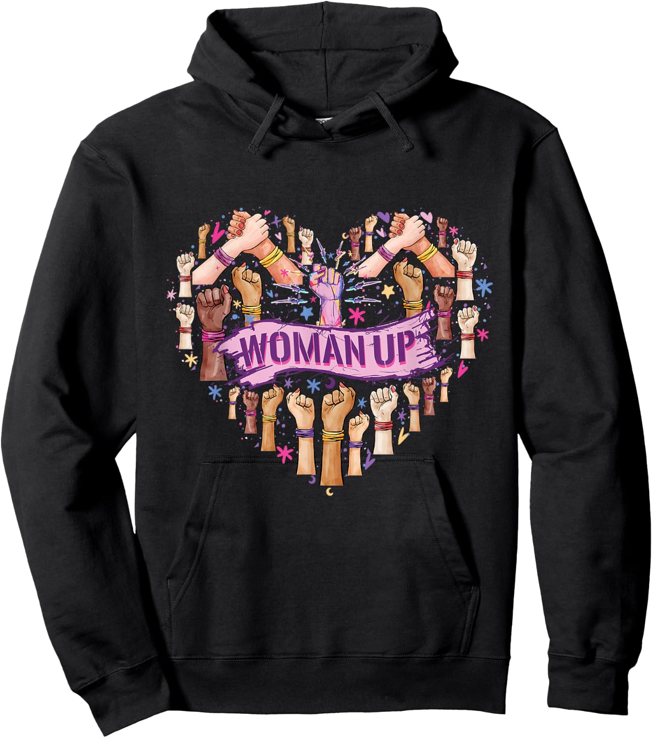 Feminism Feminist Strong Women Empowerment Feminist Heart up Hoodie - Hoodie | Black