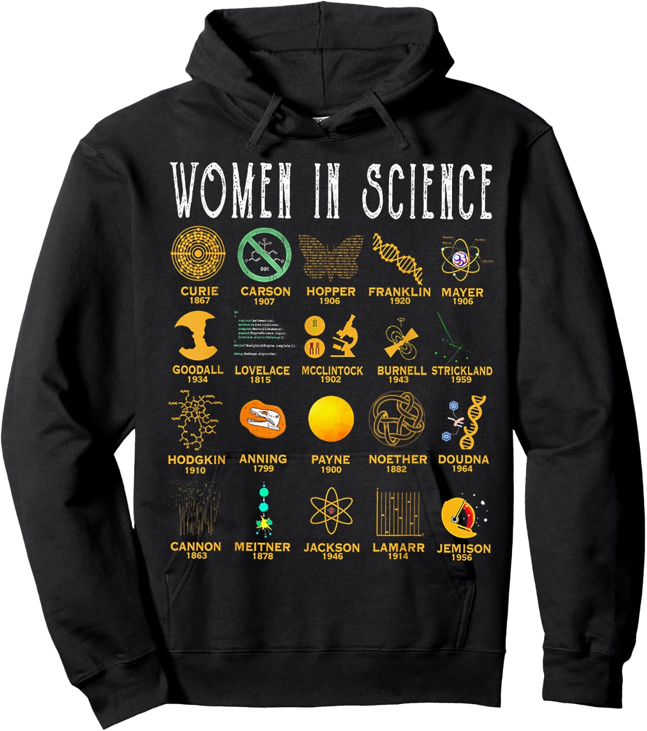 Women In Science Hoodie - Hoodie | Black