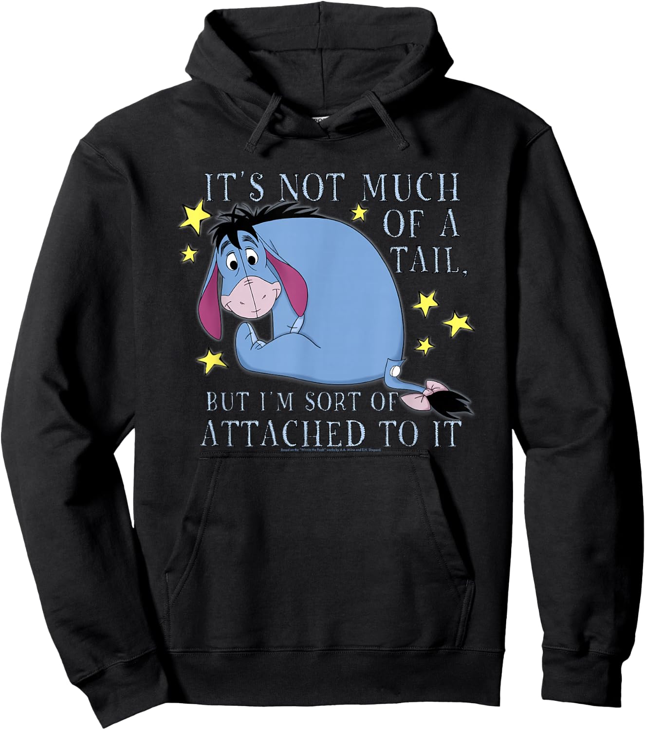 Disney Winnie The Pooh Eeyore Not Much of A Tail V2 Small Hoodie - Hoodie | Black