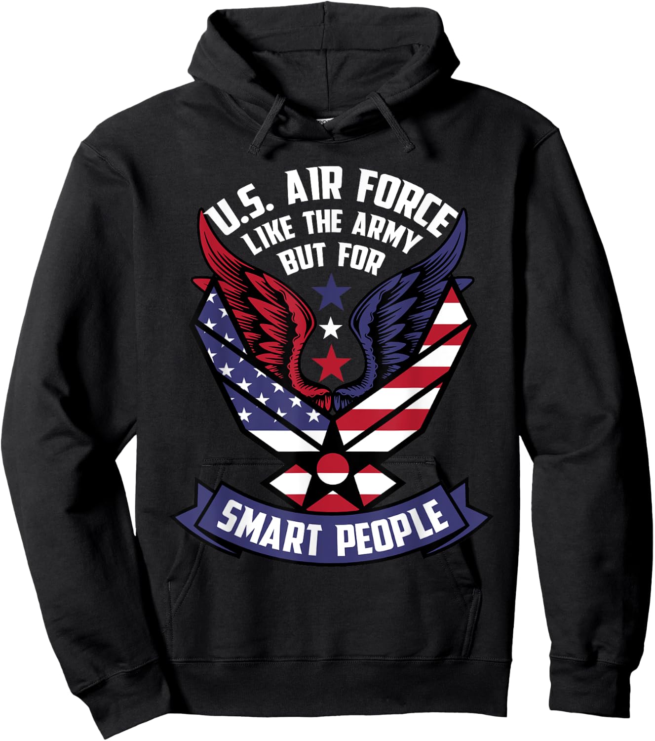 Funny US Air Force Gift Men Women Cool Army For Smart People Hoodie - Hoodie | Black