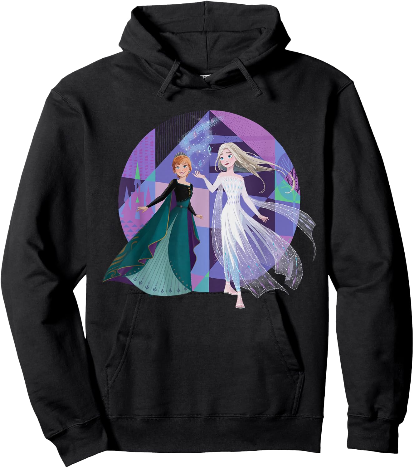 Disney Frozen 2 Queen Anna and Snow Queen Elsa Hoodie - Hoodie | Black