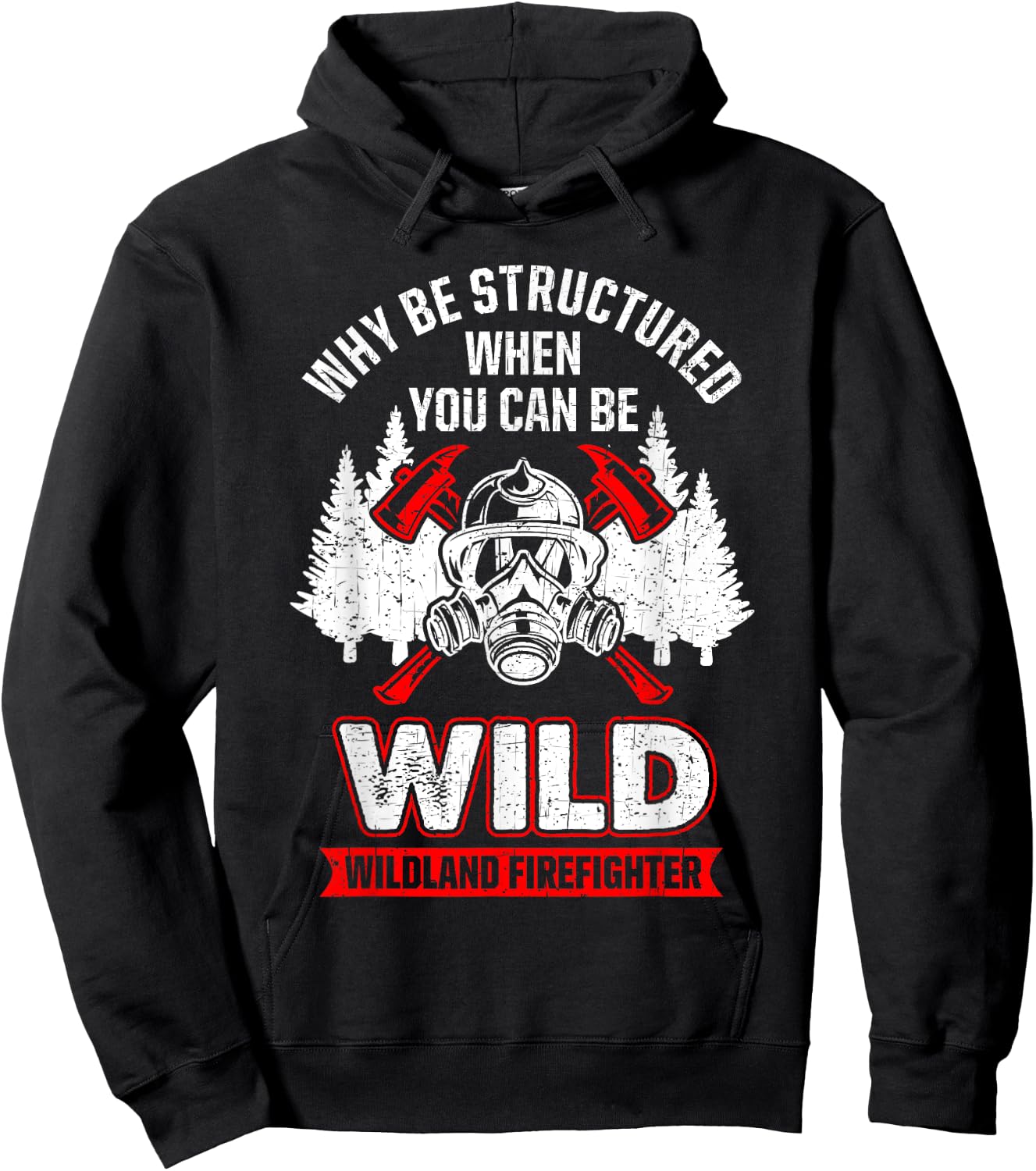 Wild Wildland Firefighter Hoodie - Hoodie | Black