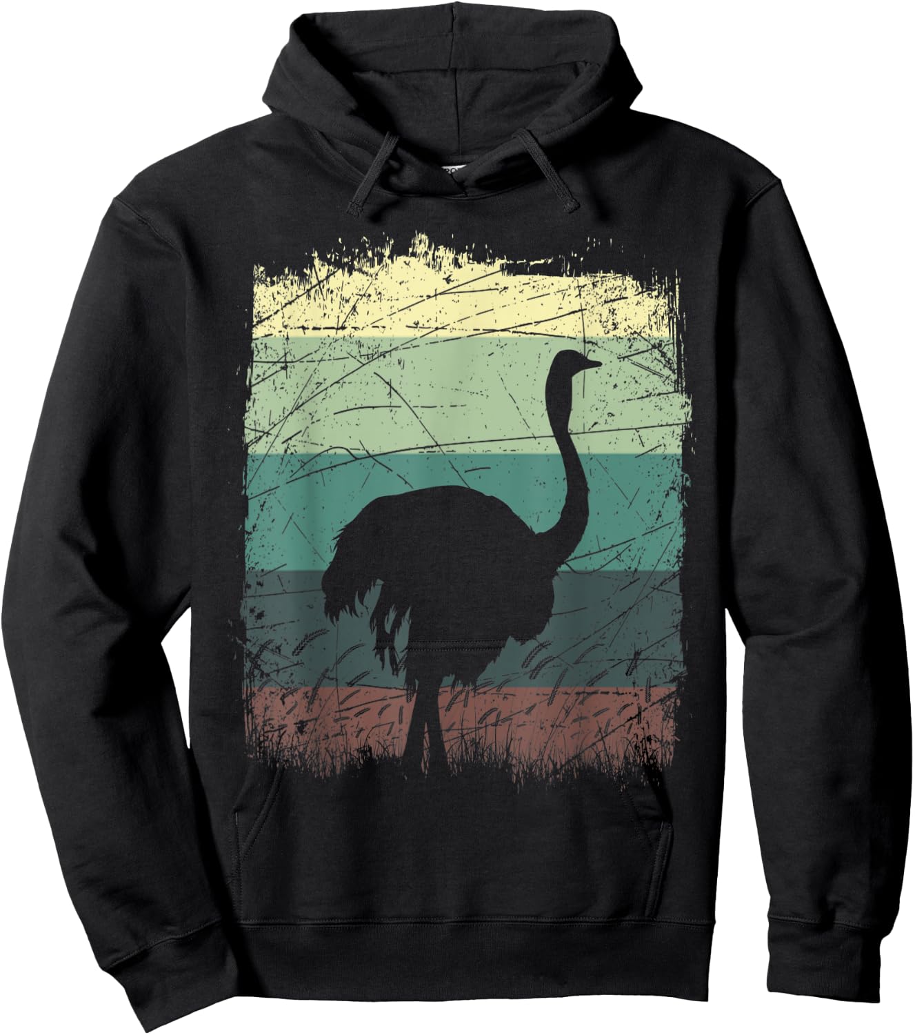 Safari Animal Ostrich Hoodie - Hoodie | Black