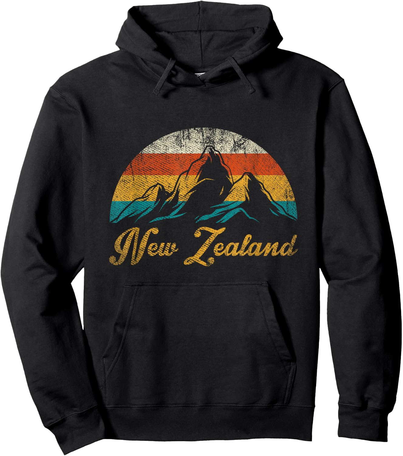 Maori Gifts Wellington New Zealand Retro New Zealand Hoodie - Hoodie | Black