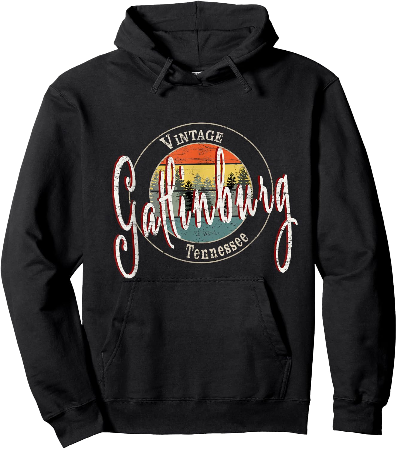 Vintage Gatlinburg Tennessee Hoodie - Hoodie | Black