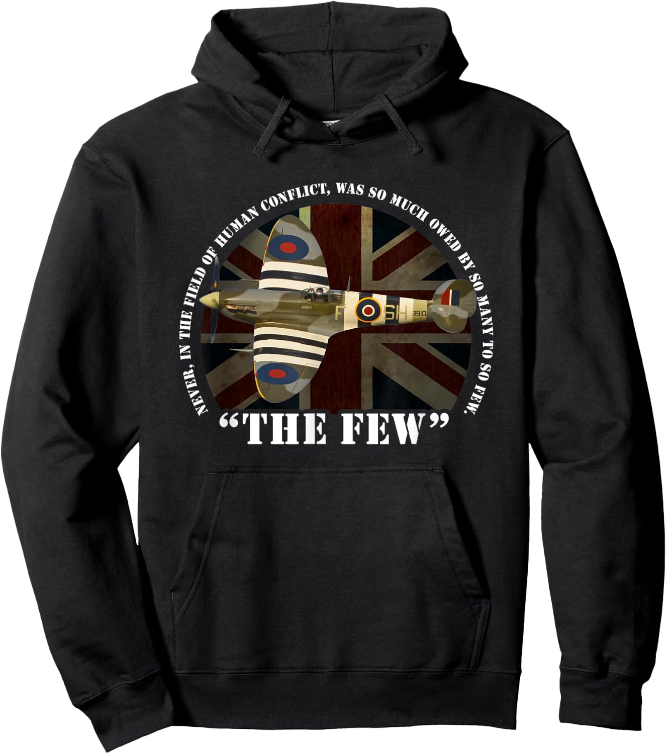 Spitfire Battle of Britain Aircraft The Few War Plane Hoodie - Hoodie | Black