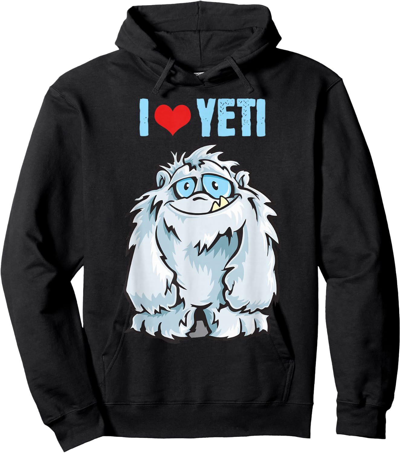 I Heart Yeti - I Love Yeti Men Girls Boys Hoodie - Hoodie | Black
