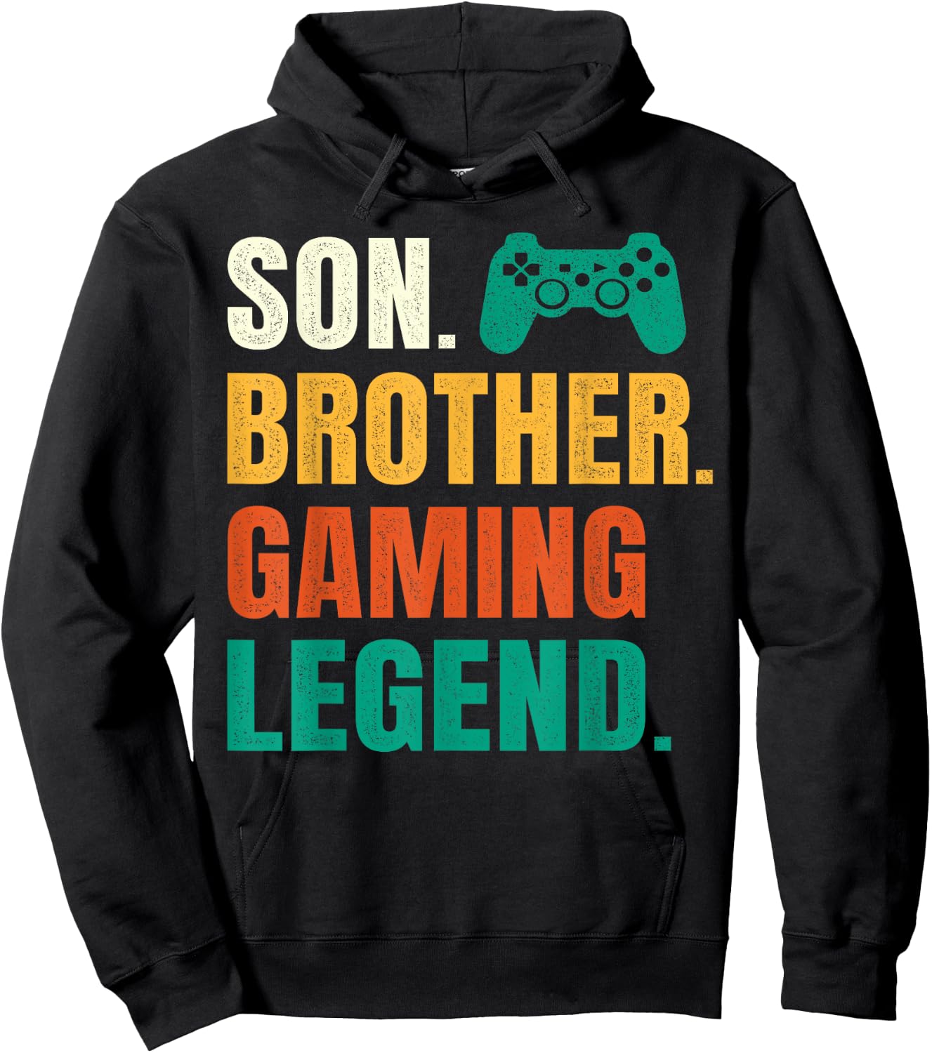 Son Brother Gaming Legend Video Gamer Tween Teenage Boys Hoodie - Hoodie | Black