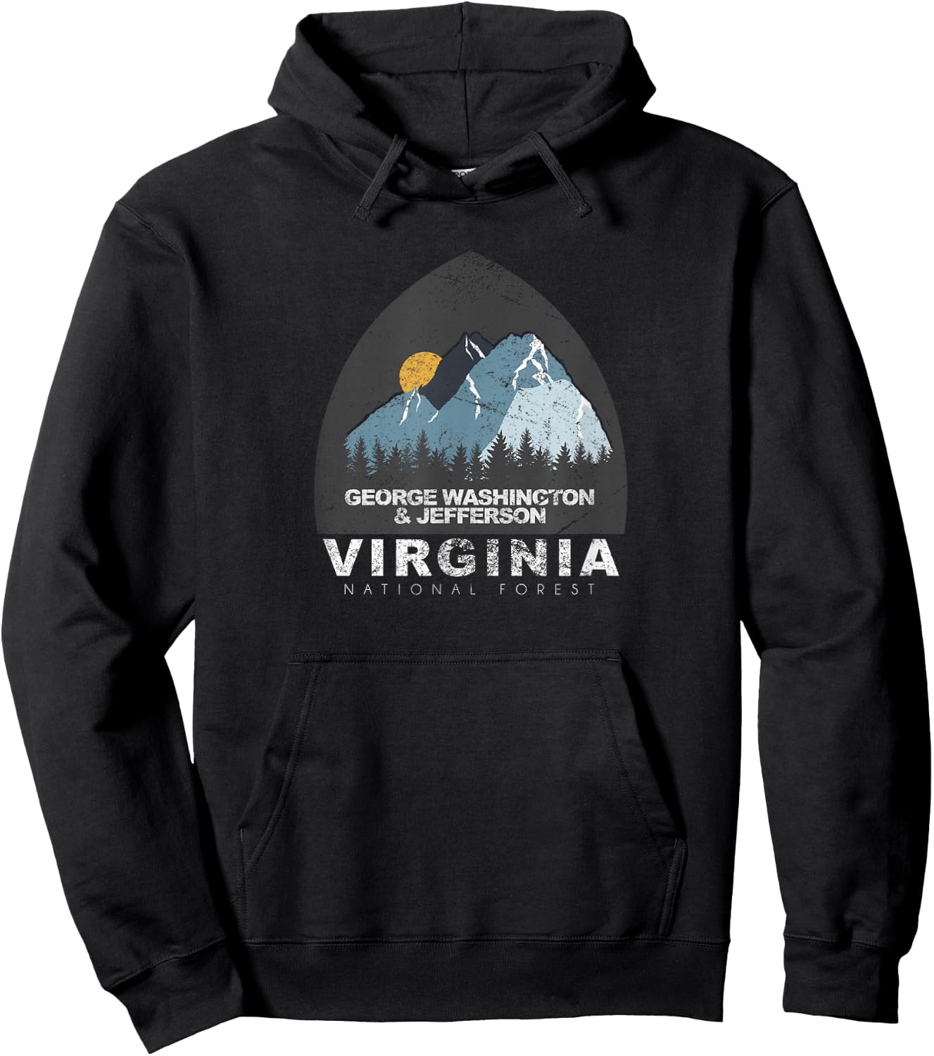 George Washington and Jefferson National Forests Hoodie - Hoodie | Black