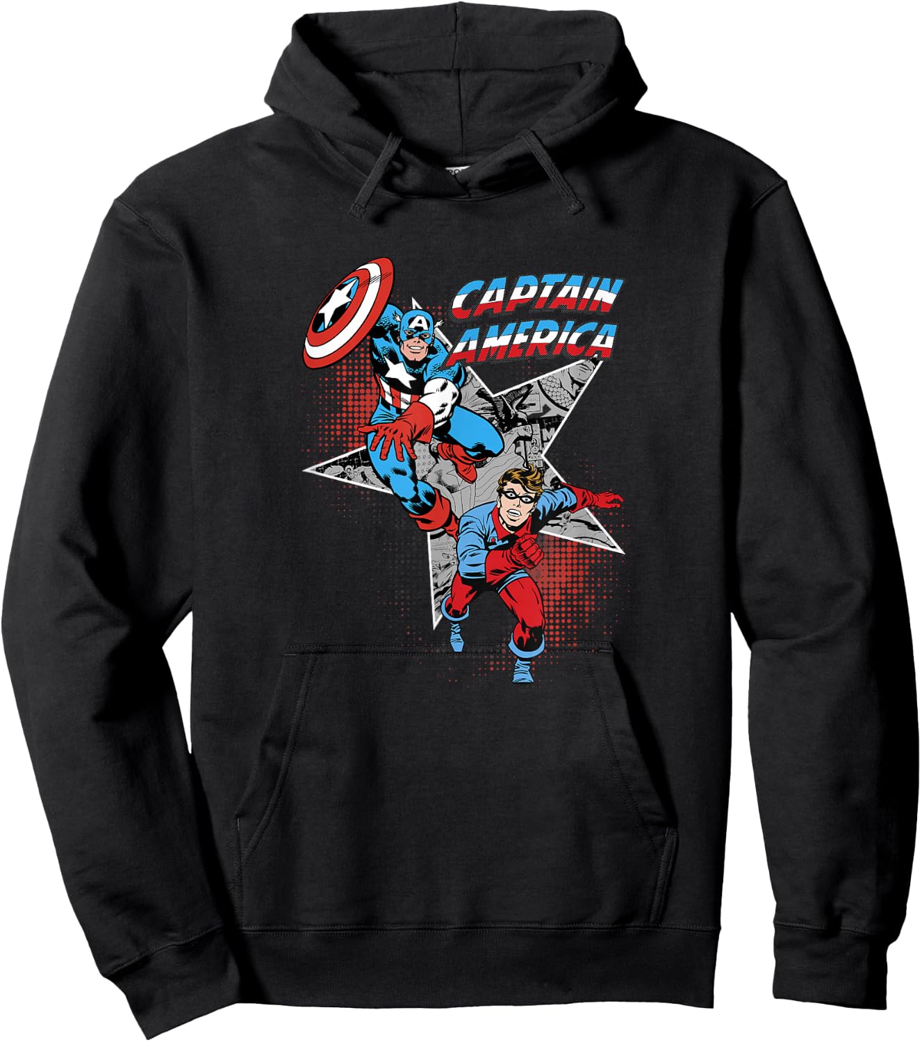 Marvel Captain America Bucky Retro Team Portrait Hoodie - Hoodie | Black