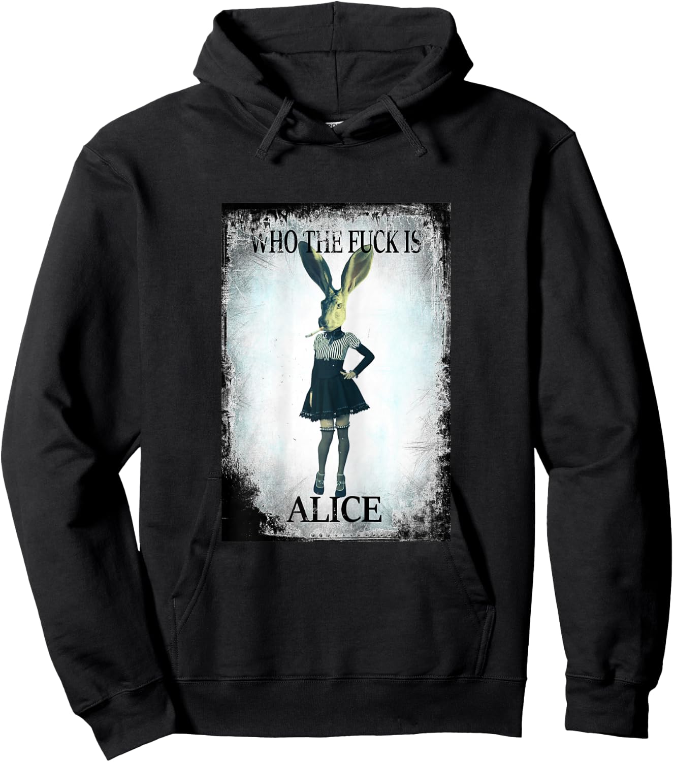 Who the Fuck is Alice? Wonderland is grunge, cool and smoky Hoodie - Hoodie | Black