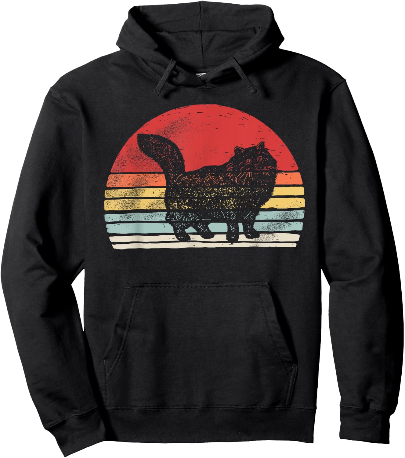 Vintage Retro Siberian Cat Hoodie - Hoodie | Black
