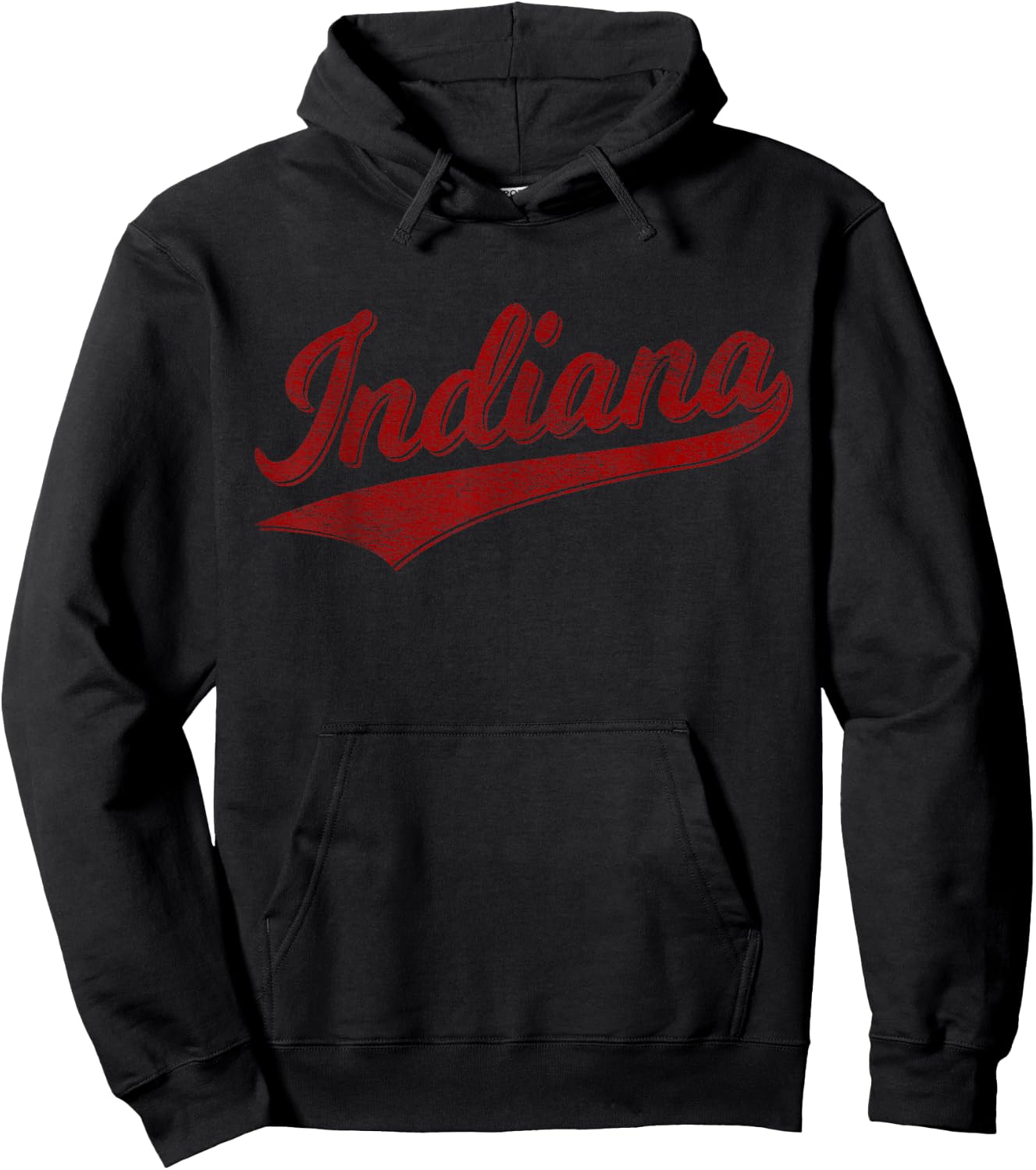 Indiana Varsity Script Classics Sports Jersey Style Hoodie - Hoodie | Black